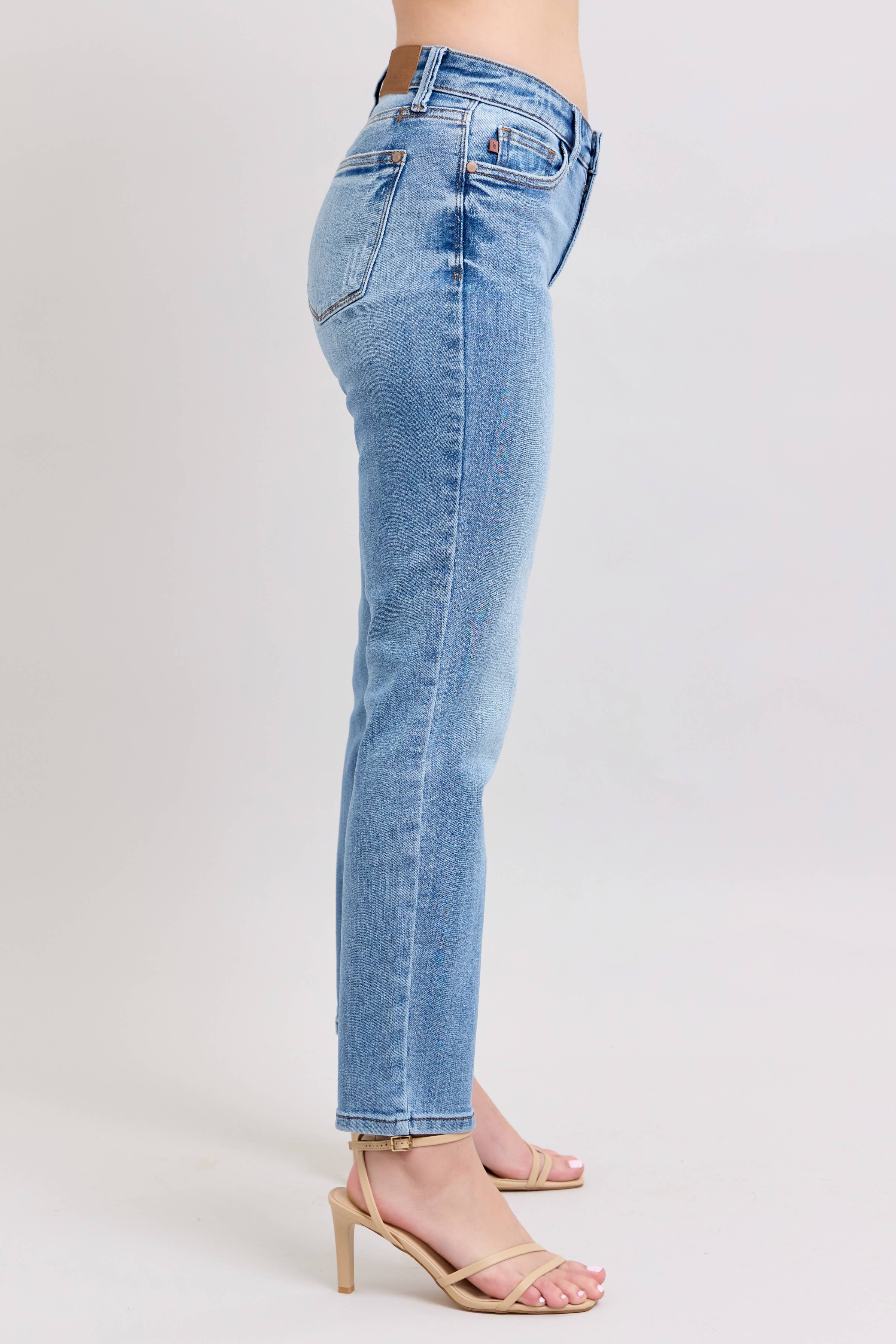 Vintage Wash Slim Fit Jeans - Image 5