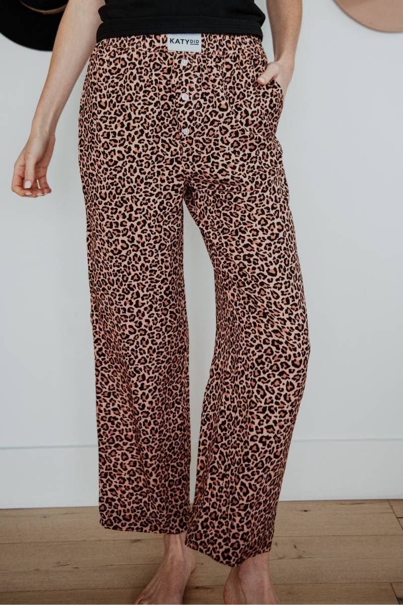 Leopard Print Boxer Pajama Pants - Image 3