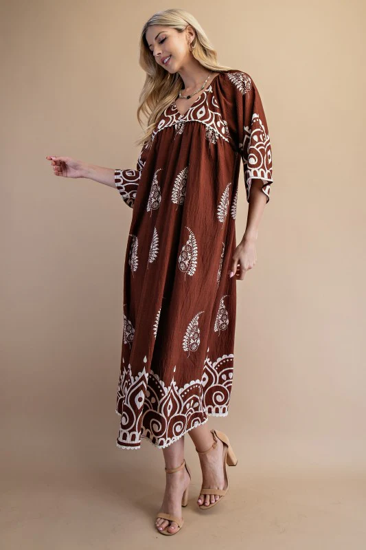 Tessa Printed Midi Dress - Image 3