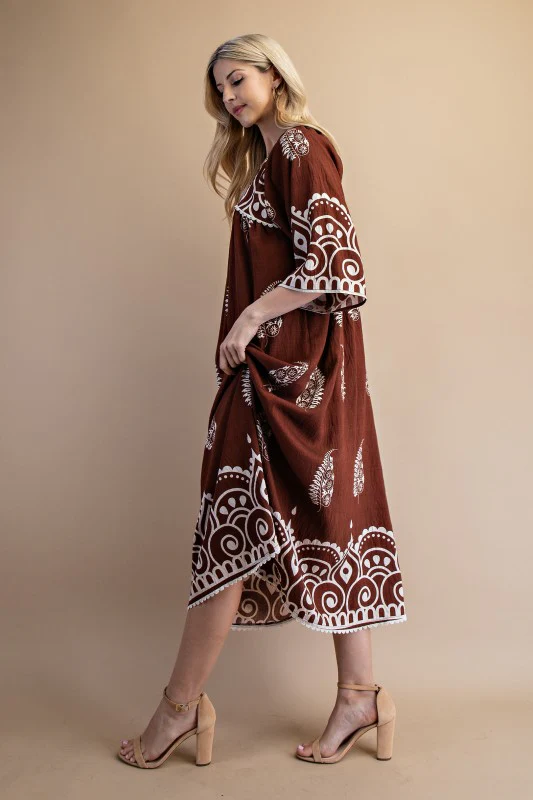 Tessa Printed Midi Dress - Image 5